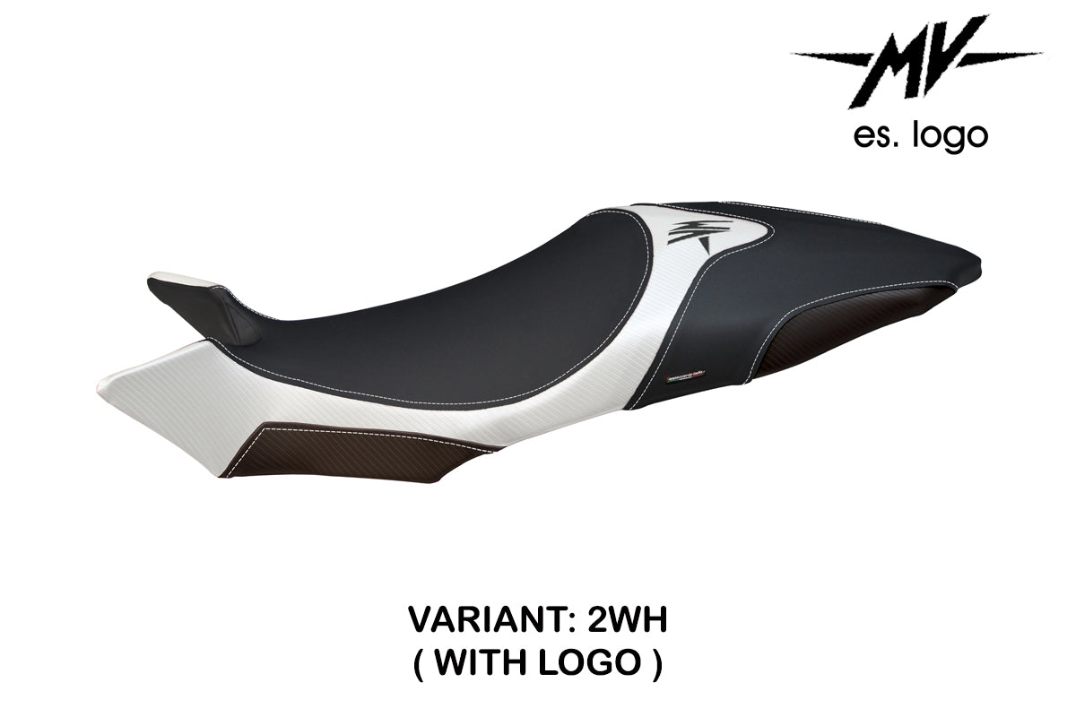 Tappezzeria Italia MV Agusta Brutale 920 1090 1090R 2009-2015 Seat Cover in White and Black