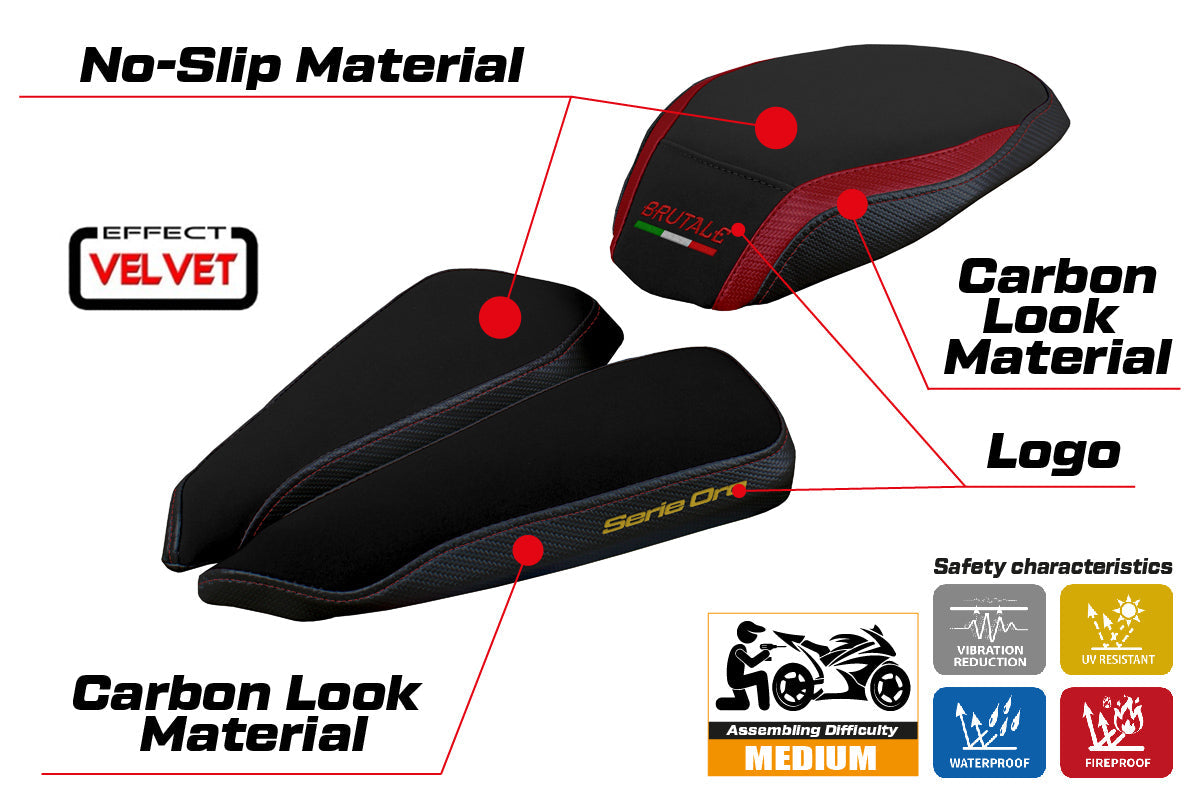 Tappezzeria Italia MV Agusta Brutale 1000RR 2020-2025 Seat Cover in Bordeaux