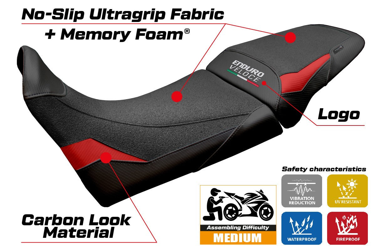 Tappezzeria Italia MV Agusta Enduro Veloce 2024-2025 Seat Cover Comfort Ultragrip Red