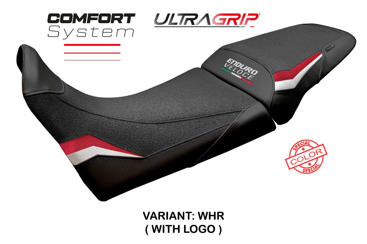 Tappezzeria Italia MV Agusta Enduro Veloce 2024-2025 Seat Cover Comfort Grip White Red