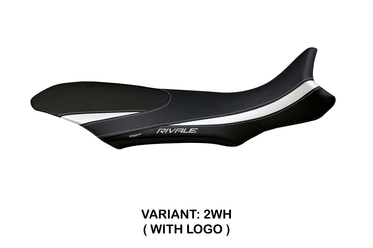Tappezzeria Italia MV Agusta Rivale 800 2013-2018 Seat Cover in White and Black