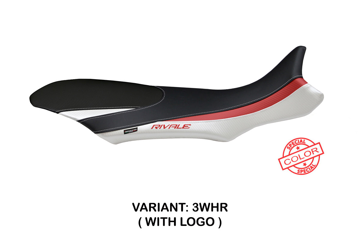 Tappezzeria Italia MV Agusta Rivale 800 2013-2018 Seat Cover in White and Red