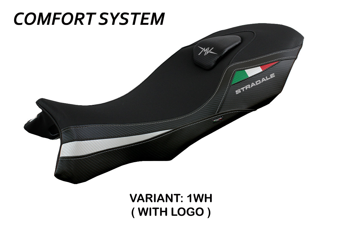 Tappezzeria Italia MV Agusta Stradale 800 2015-2017 Seat Cover Comfort in White and Black