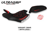 Tappezzeria Italia MV Agusta Turismo Veloce 2021-2025 Seat Cover Ultragrip in White in Red SE