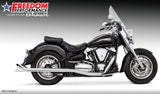 YAMAHA ROADSTAR SHARKTAIL COMPLETE TRUE-DUAL FULL SYSTEM - 1999 to 2014