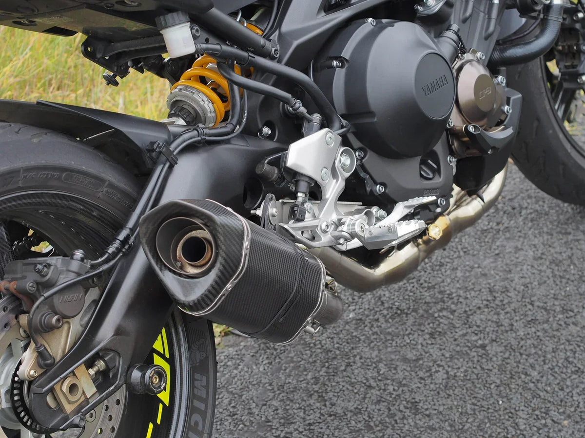 Vandemon  Yamaha MT09 FZ09 XSR900 2014-2020 Vandemon Titanium Doughnut Exhaust & Carbon Fibre Muffler 2016-20 YAMAMT09EXTI180A VA-78