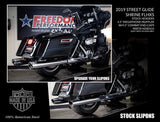 HARLEY TOURING AMERICAN OUTLAW & COMBAT FLUTED 4.5" MEGAPHONE SLIP-ONS BUNDLE 1995-PRESENT