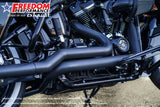 HARLEY M8 SOFTAIL 2.5" TUCK & UNDER TRUE DUALS FULL SYSTEM 2018-PRESENT BUNDLE *NOT FOR WIDE TIRE BIKES