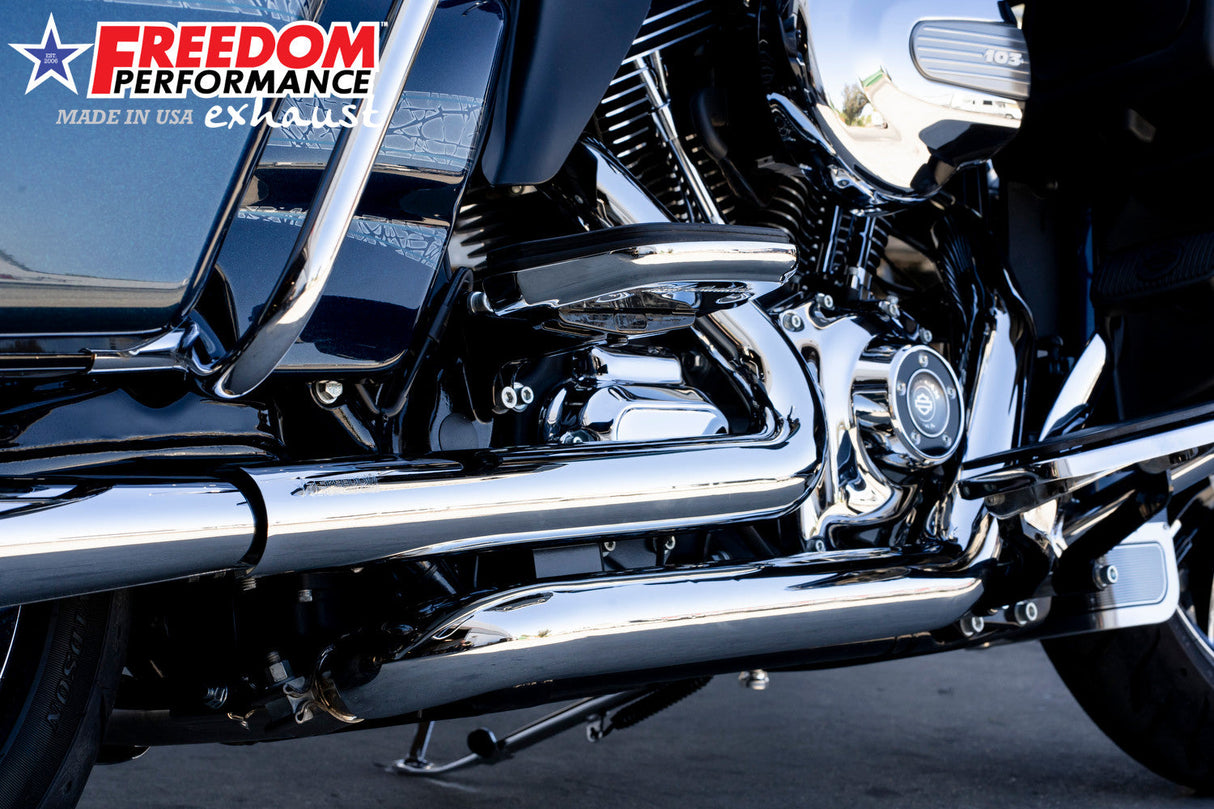 HARLEY TOURING RIGHT SIDE TUCK & UNDER TRUE-DUAL HEADERS Fits '95-Present