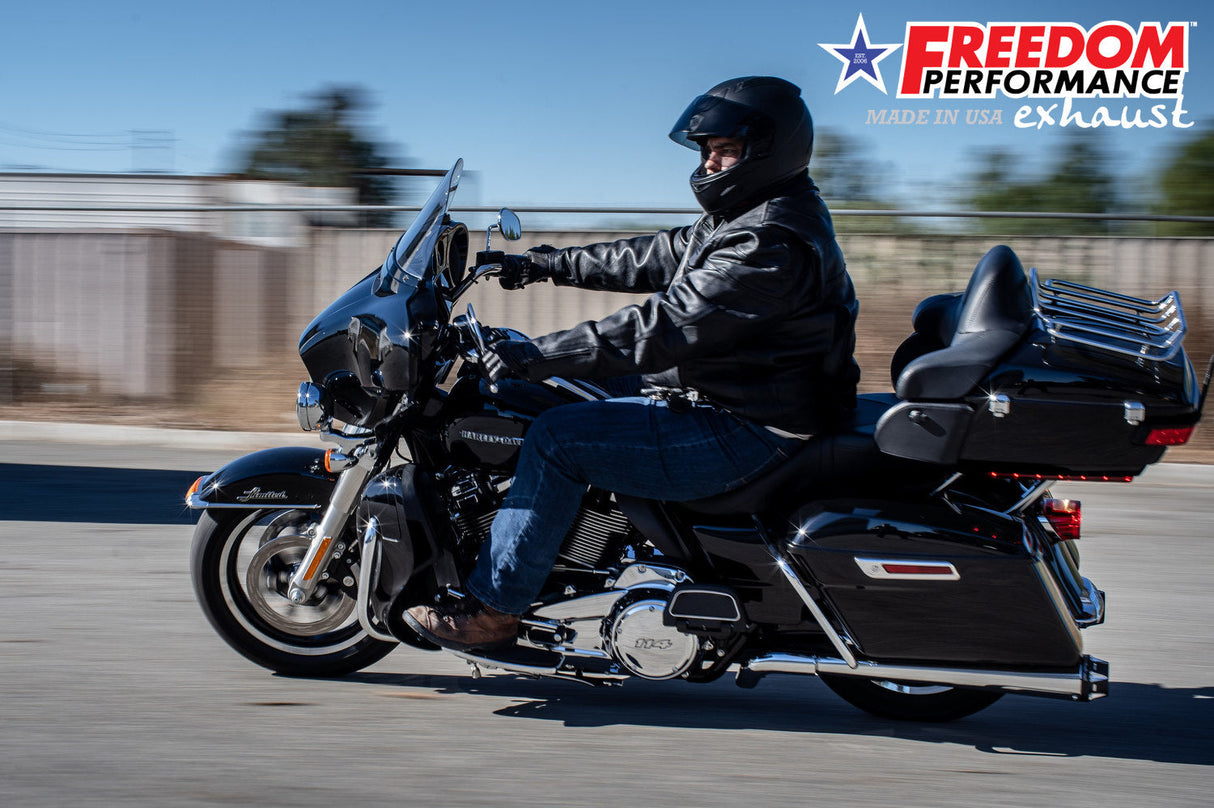 HARLEY TOURING AMERICAN OUTLAW & COMBAT FLUTED 4.5" MEGAPHONE SLIP-ONS BUNDLE 1995-PRESENT