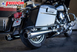 HARLEY TOURING AMERICAN OUTLAW & COMBAT FLUTED 4.5" MEGAPHONE SLIP-ONS BUNDLE 1995-PRESENT