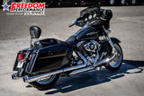 HARLEY TOURING AMERICAN OUTLAW & COMBAT FLUTED 4.5" MEGAPHONE SLIP-ONS BUNDLE 1995-PRESENT