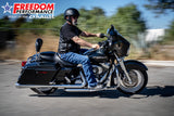 HARLEY TOURING AMERICAN OUTLAW & COMBAT FLUTED 4.5" MEGAPHONE SLIP-ONS BUNDLE 1995-PRESENT