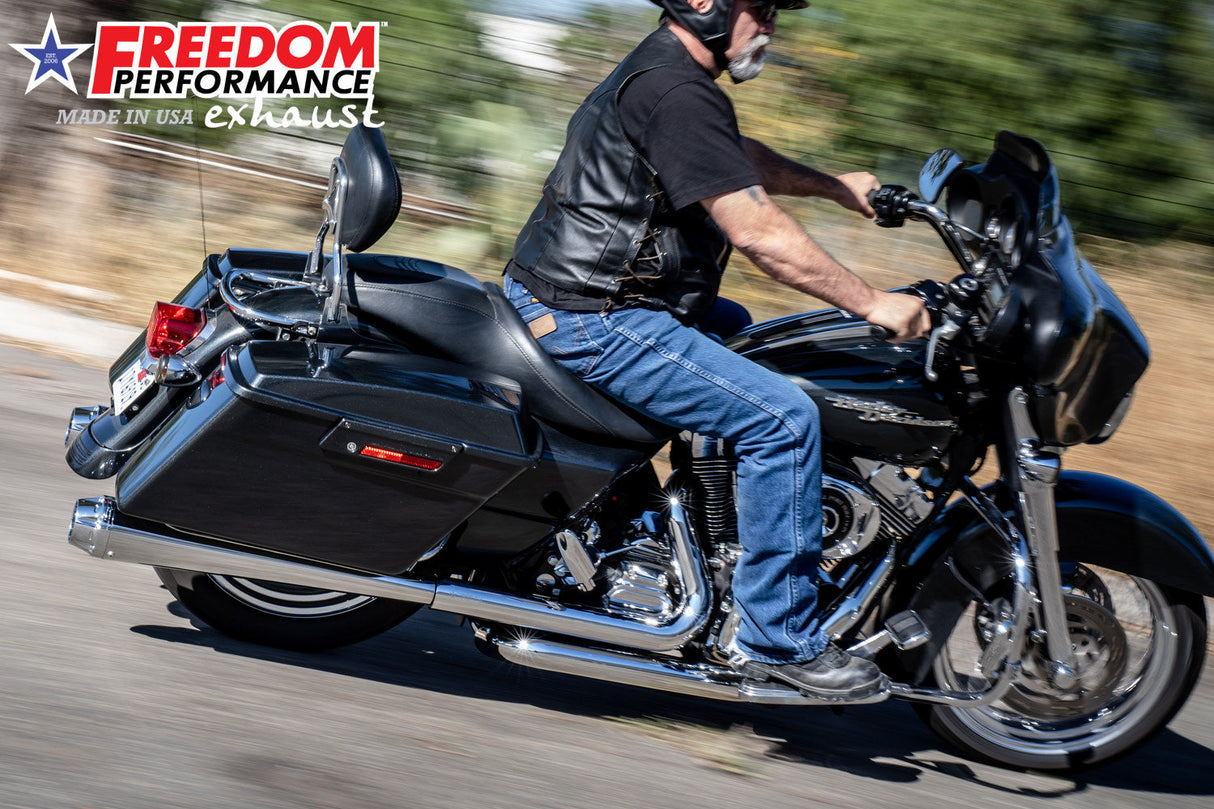 HARLEY TOURING AMERICAN OUTLAW & COMBAT FLUTED 4.5" MEGAPHONE SLIP-ONS BUNDLE 1995-PRESENT