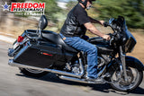 HARLEY TOURING AMERICAN OUTLAW & COMBAT FLUTED 4.5" MEGAPHONE SLIP-ONS BUNDLE 1995-PRESENT