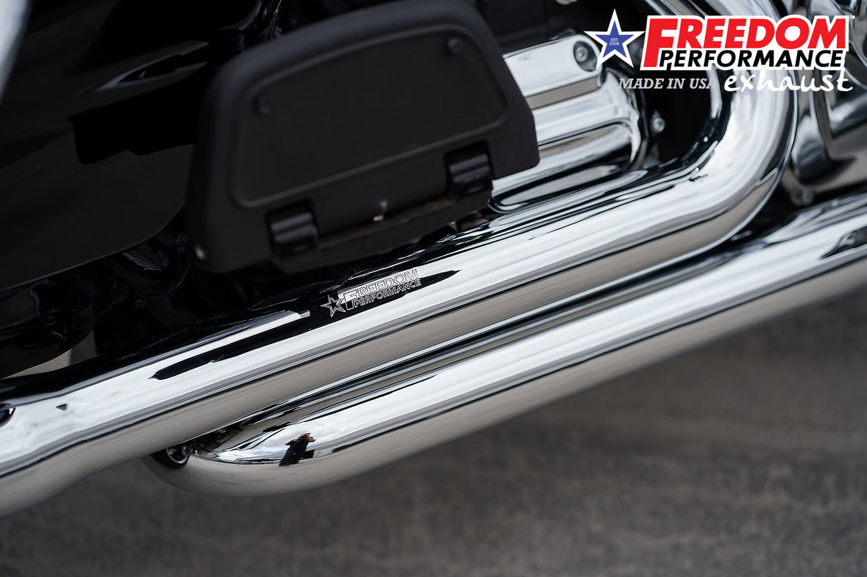 HARLEY TOURING RIGHT SIDE TUCK & UNDER TRUE-DUAL HEADERS Fits '95-Present