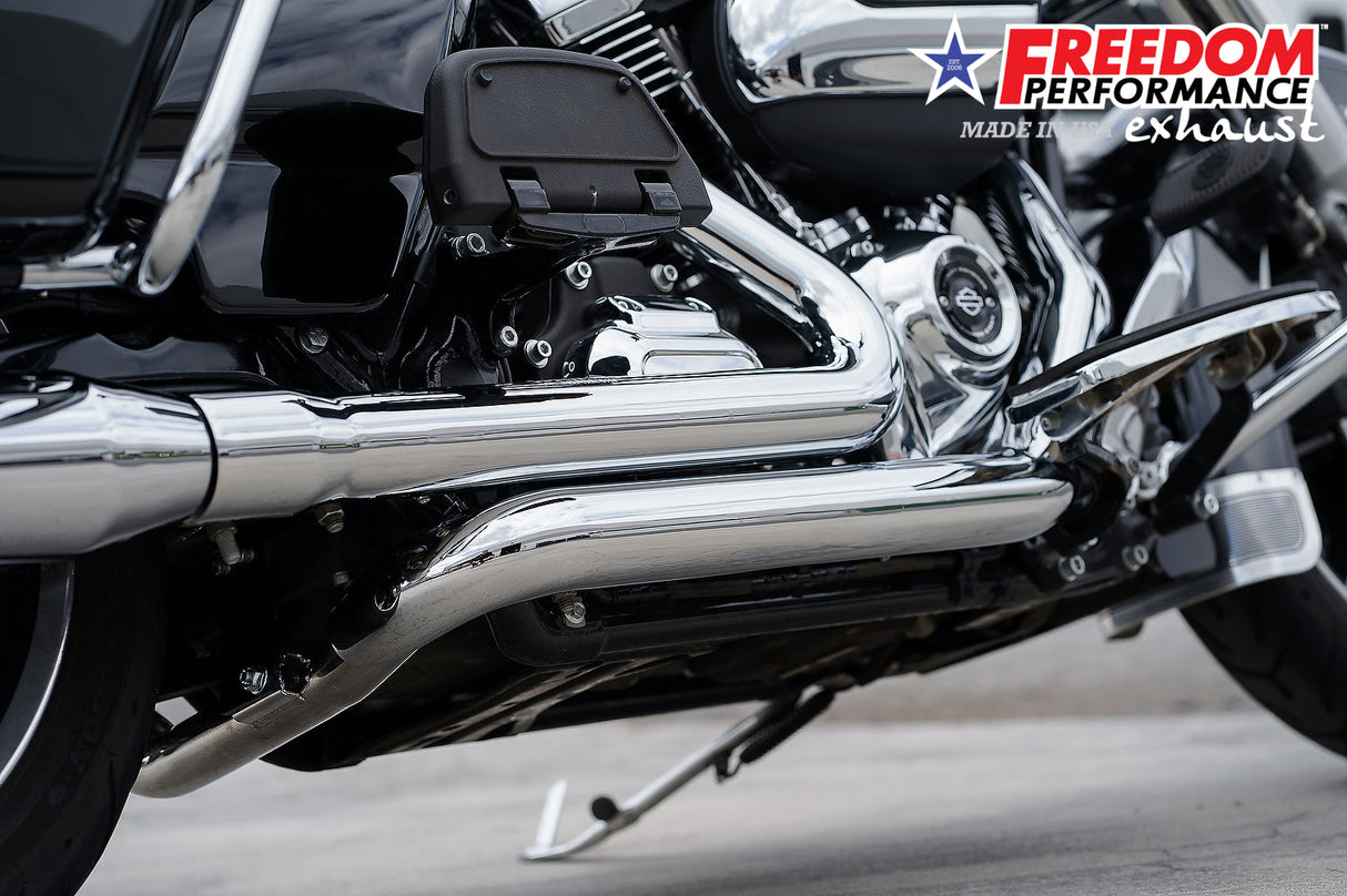 HARLEY TOURING RIGHT SIDE TUCK & UNDER TRUE-DUAL HEADERS Fits '95-Present