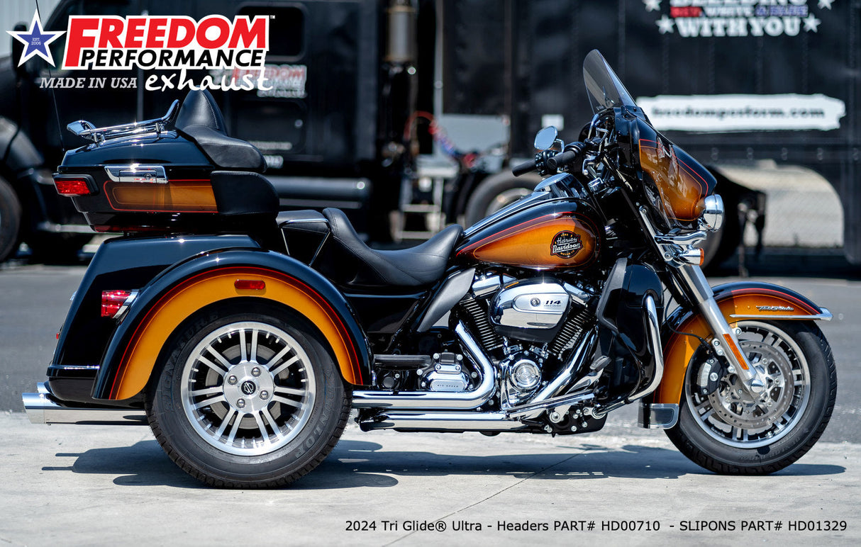 HARLEY TRIKE RIGHT SIDE TUCK & UNDER & CLASSIC TRUE-DUAL HEADERS BUNDLE