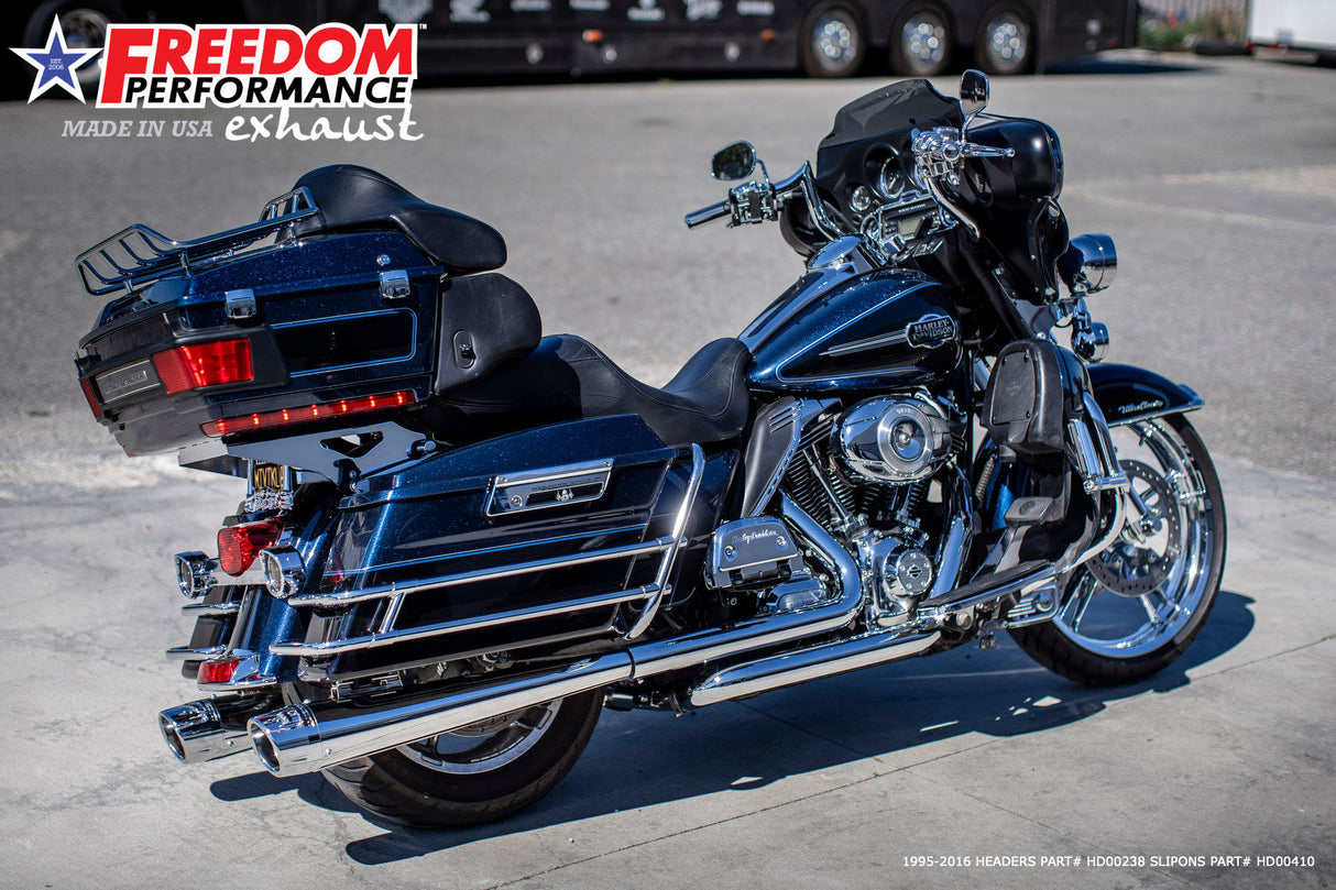 HARLEY TOURING AMERICAN OUTLAW & COMBAT FLUTED 4.5" MEGAPHONE SLIP-ONS BUNDLE 1995-PRESENT