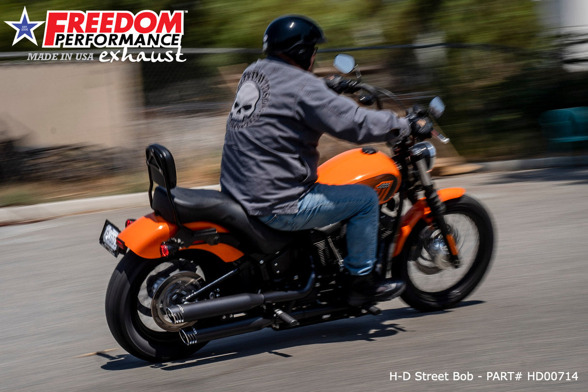 HARLEY SOFTAIL/M8 WIDE TIRE STANDARD, LOW RIDER, SLIM, FAT BOY, BREAKOUT & STREET BOB 3.25" SLIP-ONS