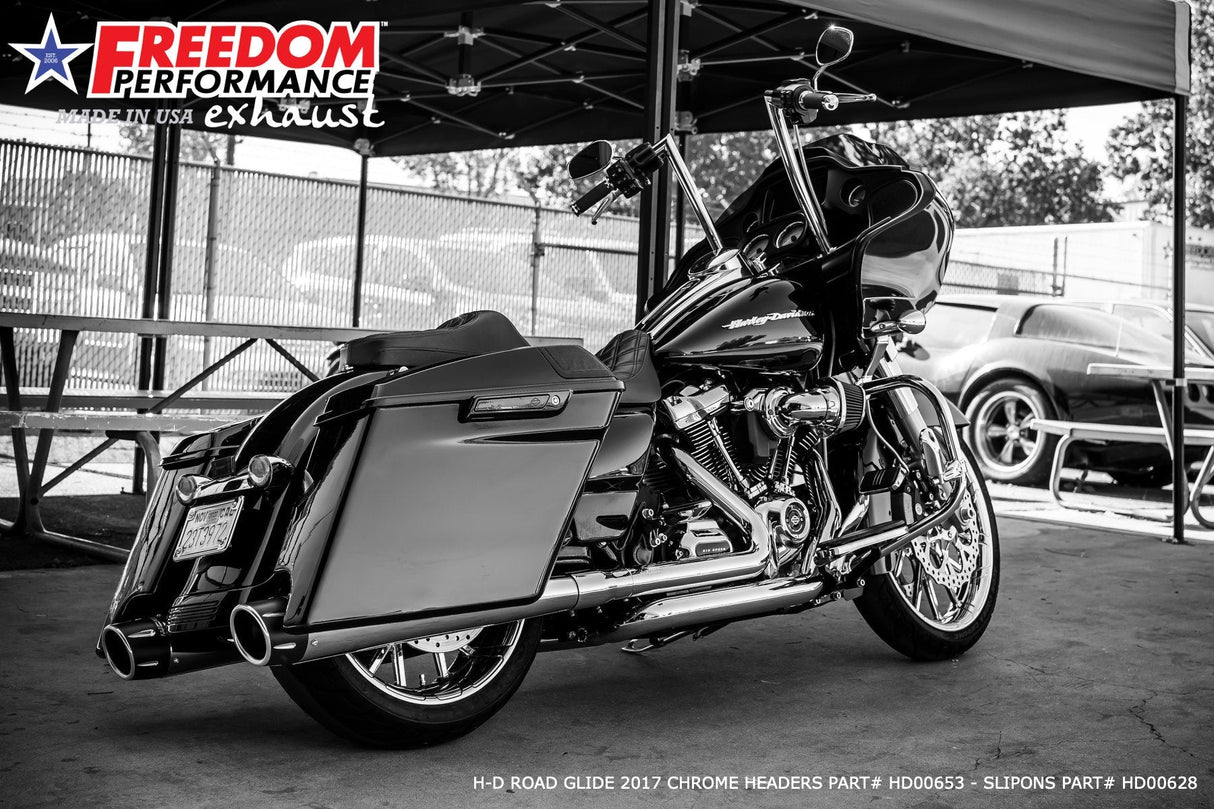 HARLEY TOURING AMERICAN OUTLAW & COMBAT FLUTED 4.5" MEGAPHONE SLIP-ONS BUNDLE 1995-PRESENT