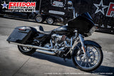 HARLEY TOURING AMERICAN OUTLAW & COMBAT FLUTED 4.5" MEGAPHONE SLIP-ONS BUNDLE 1995-PRESENT