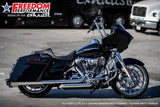 HARLEY TOURING AMERICAN OUTLAW & COMBAT FLUTED 4.5" MEGAPHONE SLIP-ONS BUNDLE 1995-PRESENT