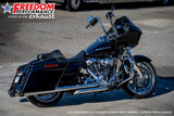HARLEY TOURING AMERICAN OUTLAW & COMBAT FLUTED 4.5" MEGAPHONE SLIP-ONS BUNDLE 1995-PRESENT