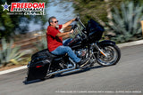 HARLEY TOURING AMERICAN OUTLAW & COMBAT FLUTED 4.5" MEGAPHONE SLIP-ONS BUNDLE 1995-PRESENT