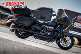 HARLEY TOURING AMERICAN OUTLAW & COMBAT FLUTED 4.5" MEGAPHONE SLIP-ONS BUNDLE 1995-PRESENT