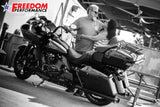 HARLEY TOURING AMERICAN OUTLAW & COMBAT FLUTED 4.5" MEGAPHONE SLIP-ONS BUNDLE 1995-PRESENT