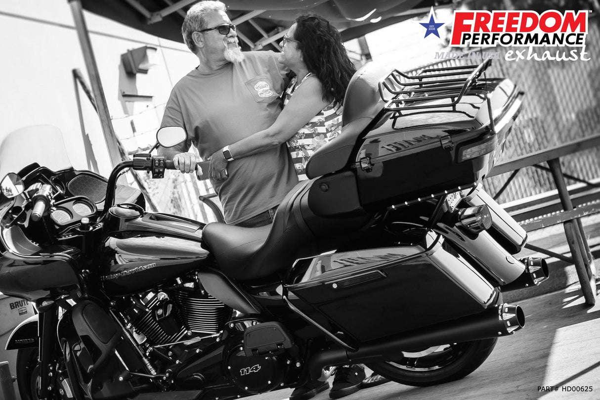 HARLEY TOURING AMERICAN OUTLAW & COMBAT FLUTED 4.5" MEGAPHONE SLIP-ONS BUNDLE 1995-PRESENT
