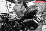 HARLEY TOURING AMERICAN OUTLAW & COMBAT FLUTED 4.5" MEGAPHONE SLIP-ONS BUNDLE 1995-PRESENT