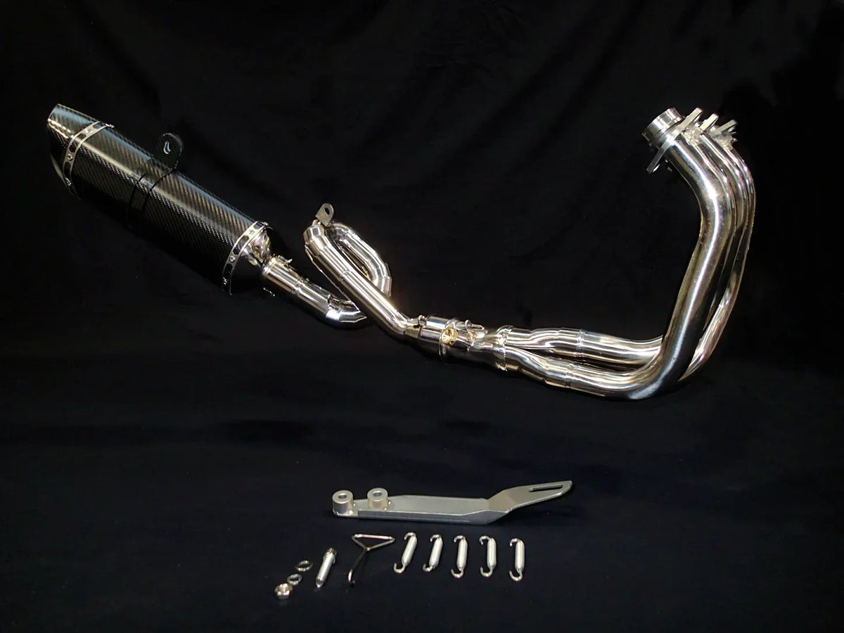 Vandemon  Yamaha MT09 FZ09 XSR900 2014-2020 Vandemon Titanium Doughnut Exhaust & Carbon Fibre Muffler 2016-20 YAMAMT09EXTI180A VA-78