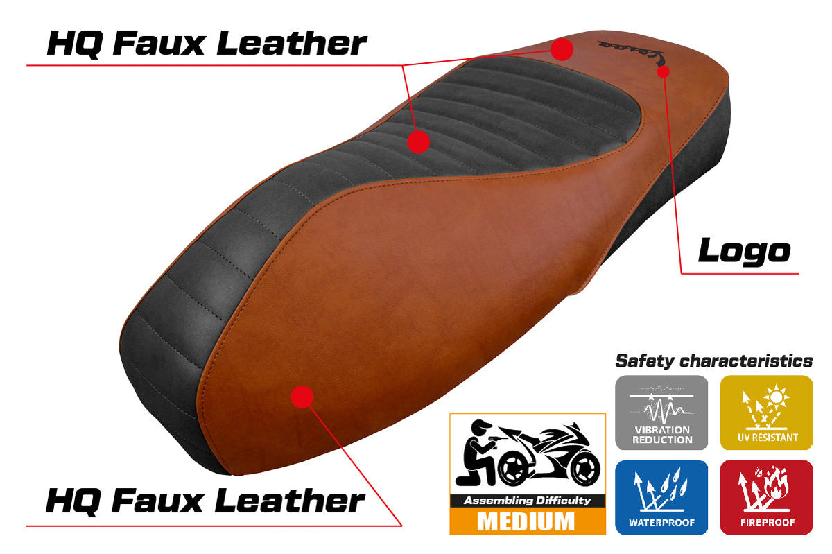 Tappezzeria Italia Vespa GTS 125 150 300 2009-2024 Seat Cover in Brown SE