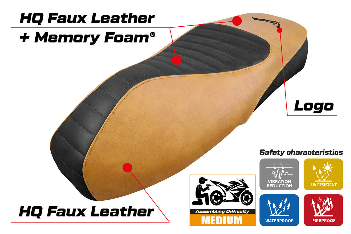 Tappezzeria Italia Vespa GTS 125 150 300 2009-2024 Seat Cover Comfort in Camel SE