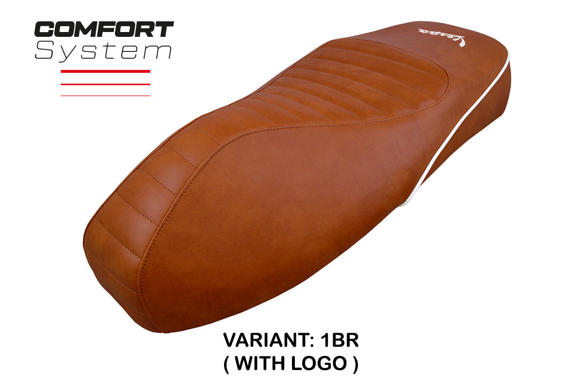 Tappezzeria Italia Vespa GTS 125 150 300 2009-2024 Seat Cover Comfort in Brown