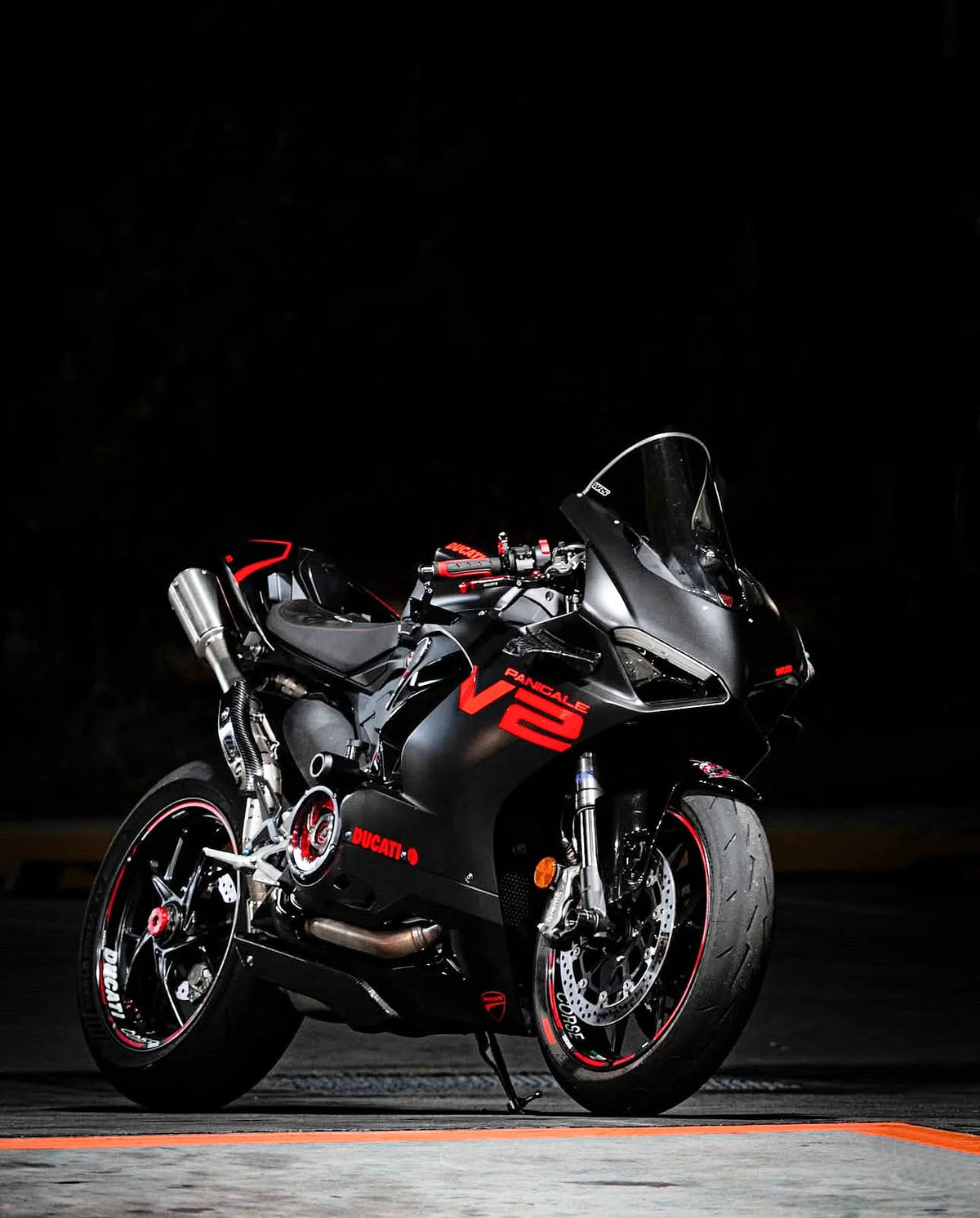 Vandemon Ducati Panigale/ Streetfighter V2 High Mount Titanium Slip-On Mufflers DUCV2TIMESMUFHMA VA-126