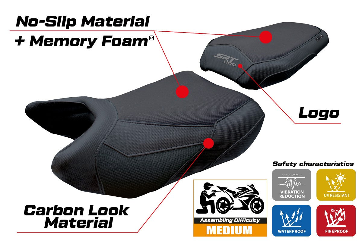 Tappezzeria Italia QJ Motor SRT 800 X / S / SX 2023-2025 Seat Cover Comfort Black