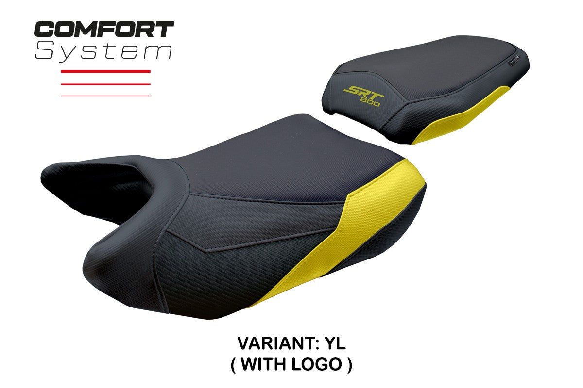 Tappezzeria Italia QJ Motor SRT 800 X / S / SX 2023-2025 Seat Cover Comfort Yellow Blk