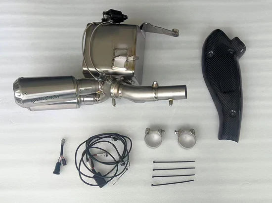 Vandemon Triumph Rocket 3R & GT 2500 2024-2025  Titanium Bimodal Stealth Side Mount Titanium Slip-On TRIUMROCKET3SMMUFB VA-153