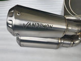 Vandemon Triumph Rocket 3R & GT 2500 2024-2025  Titanium Bimodal Stealth Side Mount Titanium Slip-On TRIUMROCKET3SMMUFB VA-153