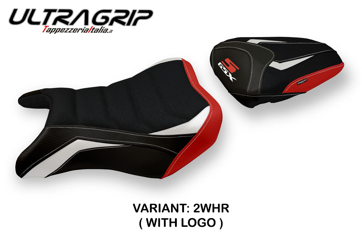 Tappezzeria Italia Suzuki GSXS 750 2017-2021 Seat Cover Ultragrip in White and Red