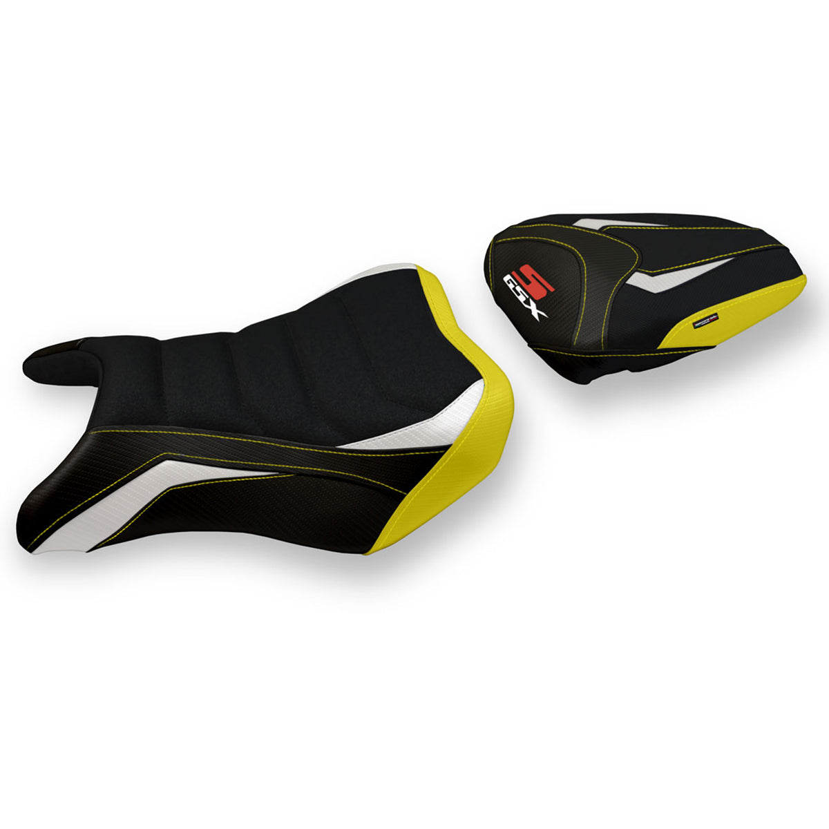 Tappezzeria Italia Suzuki GSXS 750 2017-2021 Seat Cover Ultragrip in White and Yellow