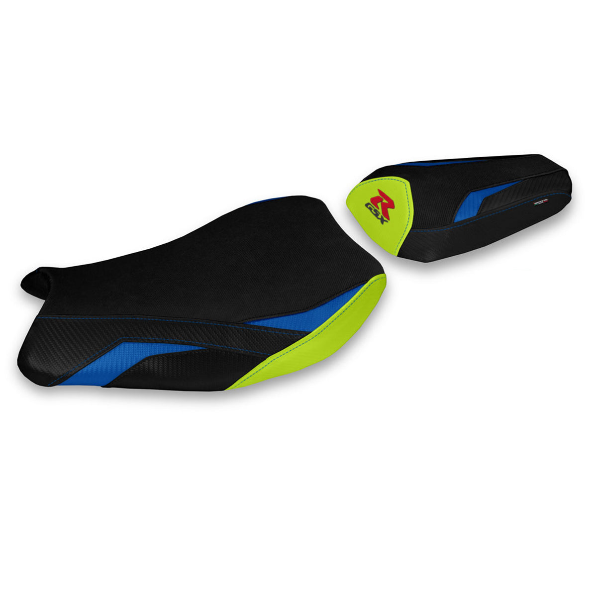 Tappezzeria Italia Suzuki GSXR 1000 2017-2024 Seat Cover Comfort in Blue and Yellow