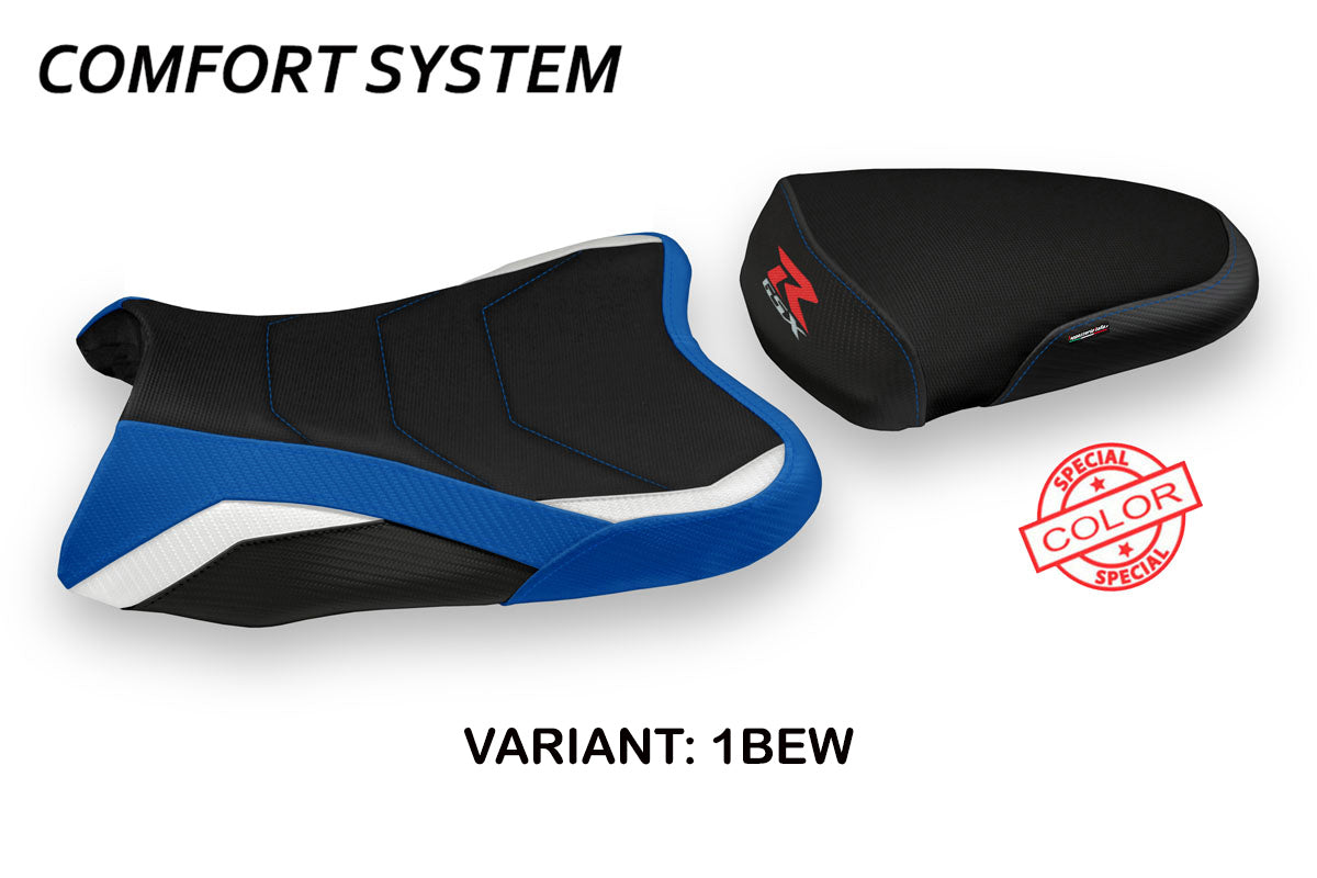 Tappezzeria Italia Suzuki GSXR 600 750 2008-2010 Seat Cover Comfort in Blue and White