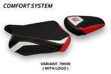 Tappezzeria Italia Suzuki GSXR 600 750 2011-2024 Seat Cover Comfort in White and Red