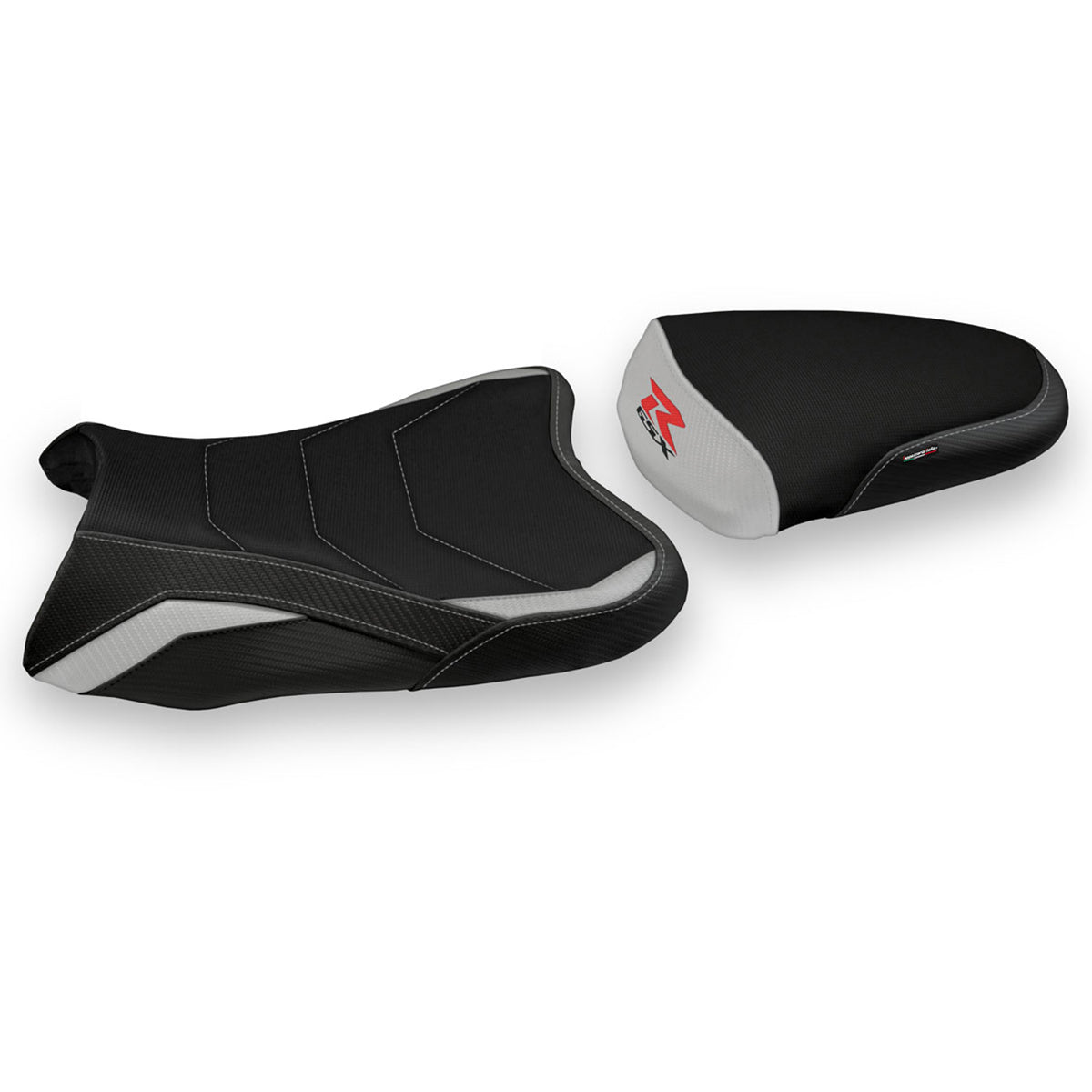 Suzuki GSXR 1000 2007-2008 Seat Cover Tappezzeria Italia Comfort in Silver and Black