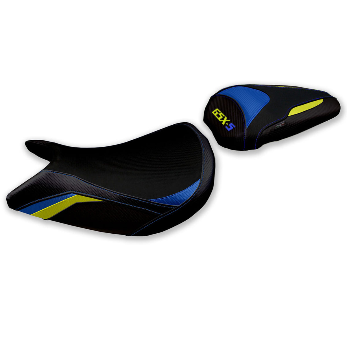 Tappezzeria Italia Suzuki GSXS 1000 2021-2025 Seat Cover in Blue and Yellow