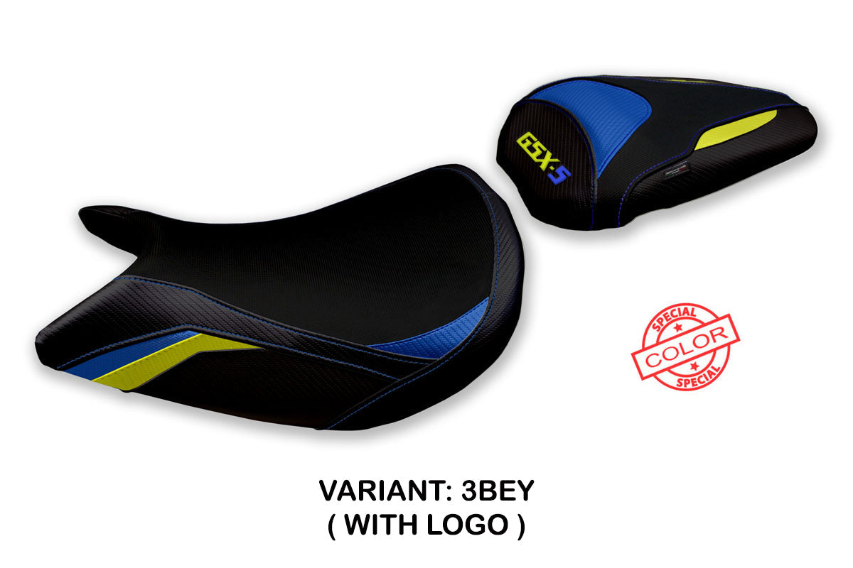 Tappezzeria Italia Suzuki GSXS 1000 2021-2025 Seat Cover in Blue and Yellow